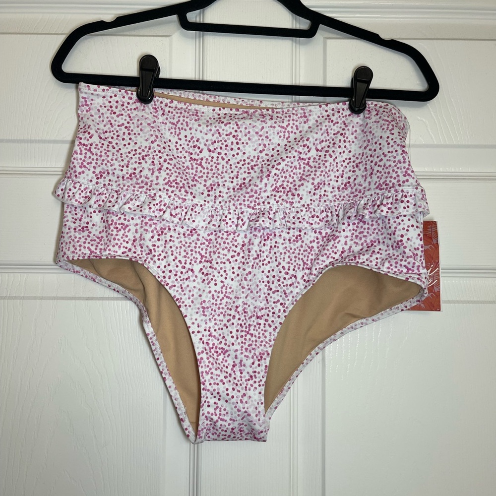 Kortni Jeane high waisted mid-ruffle bottoms | Size XL